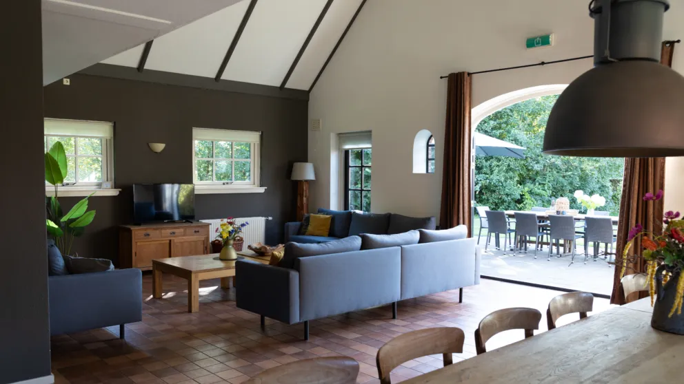 Groepsaccommodatie de Kapshoeve woonkamer